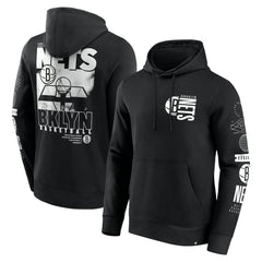 Black Brooklyn Nets Game Time Crossover Pullover Hoodie | NBA