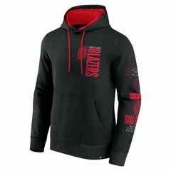 Black Portland Trail Blazers Game Time Crossover Pullover Hoodie | NBA