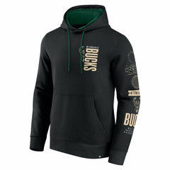 Black Milwaukee Bucks Game Time Crossover Pullover Hoodie | NBA