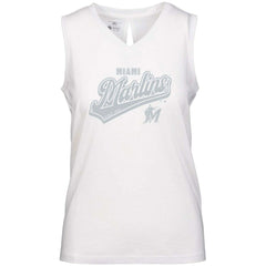 Miami Marlins Levelwear Women's Paisley Sweep V-Neck Tank Top - MLB Tanks