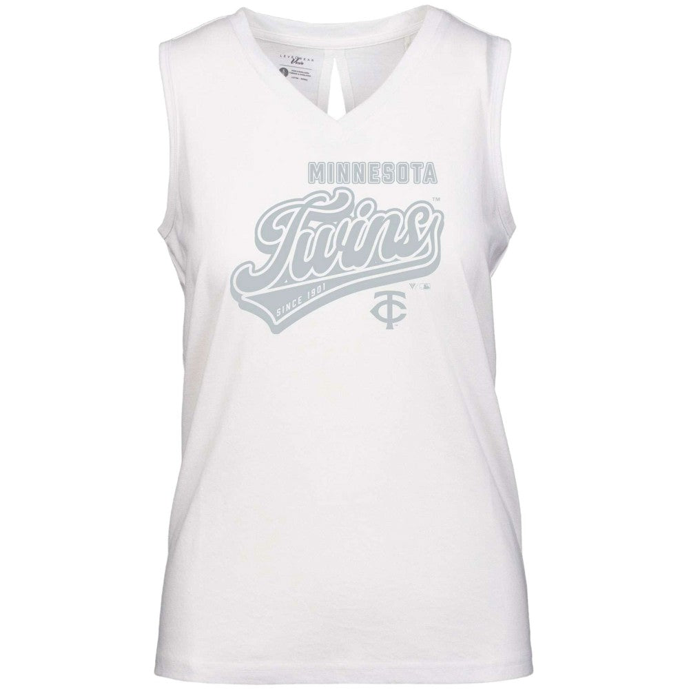 Minnesota Twins Levelwear Women's Paisley Sweep V-Neck Tank Top - MLB Tanks