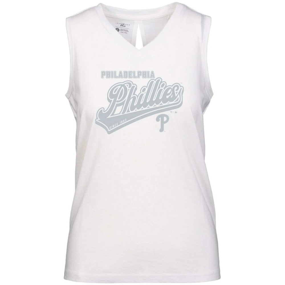 Philadelphia Phillies Levelwear Women's Paisley Sweep V-Neck Tank Top - MLB Tanks