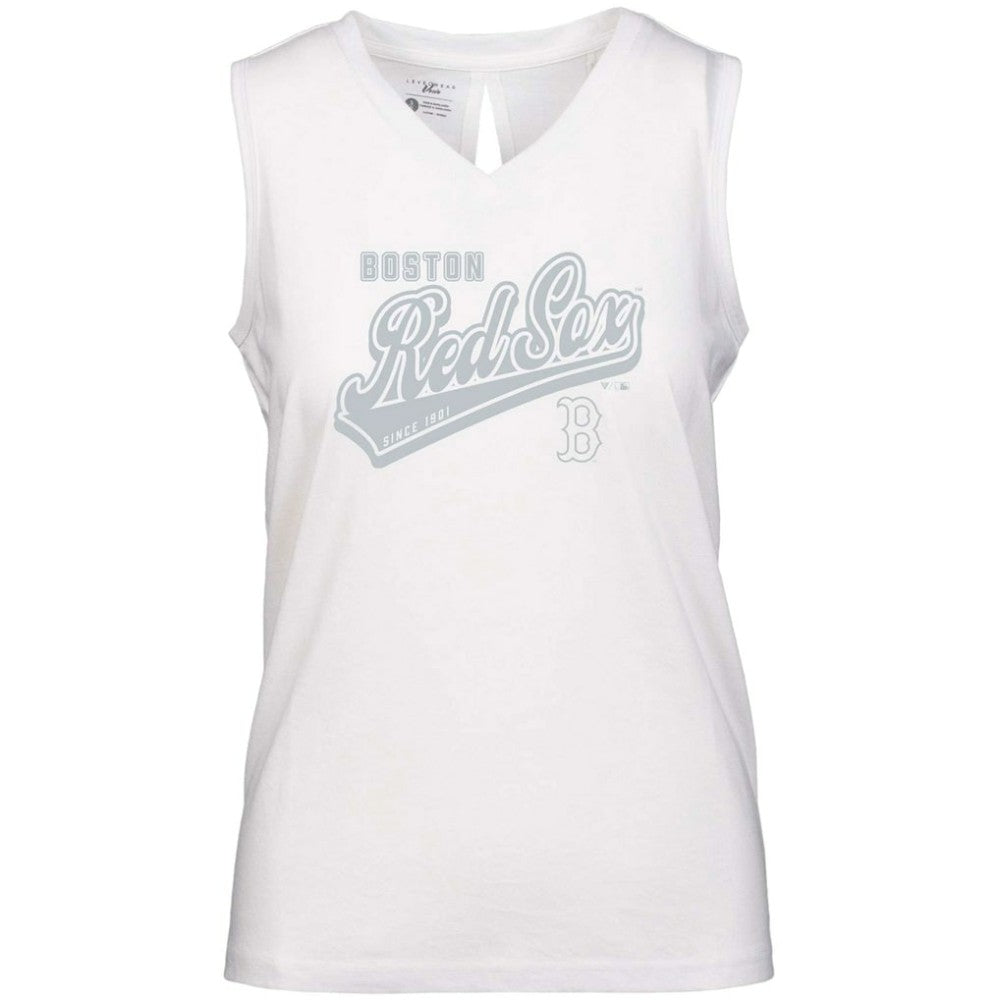 Boston Red Sox Levelwear Women's Paisley Sweep V-Neck Tank Top - MLB Tanks