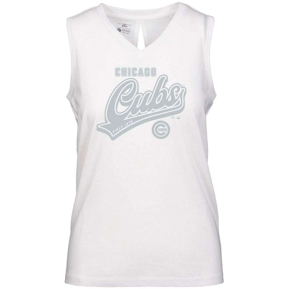 Chicago Cubs Levelwear Women's Paisley Sweep V-Neck Tank Top - MLB Tanks