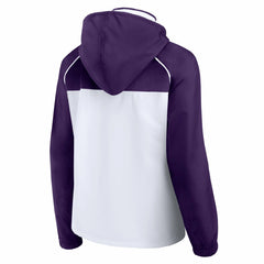 White/Purple Phoenix Suns Women's Anorak Raglan Full-Zip Hoodie Jacket | NBA