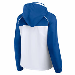 White/Blue New York Knicks Women's Anorak Raglan Full-Zip Hoodie Jacket | NBA