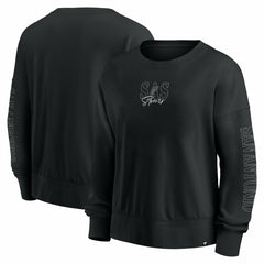 Black San Antonio Spurs Women's Oversized Game Day Pullover Sweatshirt | NBA