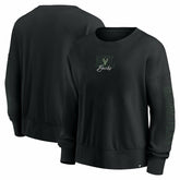 Black Milwaukee Bucks Women's Oversized Game Day Pullover Sweatshirt | NBA