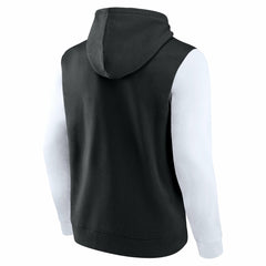 Black Utah Jazz Logo Athletic Outline Colorblock Pullover Hoodie | NBA