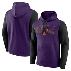 Purple Phoenix Suns Logo Athletic Outline Colorblock Pullover Hoodie sale | NBA