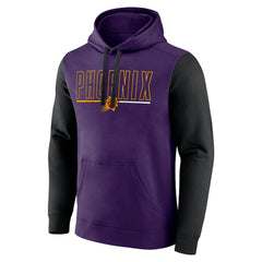 Purple Phoenix Suns Logo Athletic Outline Colorblock Pullover Hoodie sale | NBA
