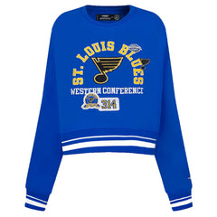 St. Louis Blues Pro Standard Women's Area Code Cropped Pullover Sweatshirt - NHL Sweatshirts