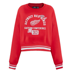 Detroit Red Wings Pro Standard Women's Area Code Cropped Pullover Sweatshirt - NHL Sweatshirts