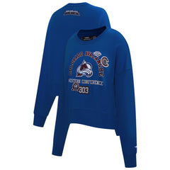 Colorado Avalanche Pro Standard Women's Area Code Cropped Pullover Sweatshirt - NHL Sweatshirts