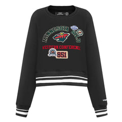 Minnesota Wild Pro Standard Women's Area Code Cropped Pullover Sweatshirt - NHL Sweatshirts