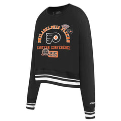 Philadelphia Flyers Pro Standard Women's Area Code Cropped Pullover Sweatshirt - NHL Sweatshirts