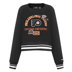Philadelphia Flyers Pro Standard Women's Area Code Cropped Pullover Sweatshirt - NHL Sweatshirts