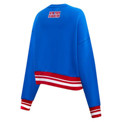 New York Rangers Pro Standard Women's Area Code Cropped Pullover Sweatshirt - NHL Sweatshirts