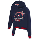 Washington Capitals Pro Standard Women's Area Code Cropped Pullover Sweatshirt - NHL Sweatshirts