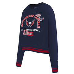 Washington Capitals Pro Standard Women's Area Code Cropped Pullover Sweatshirt - NHL Sweatshirts