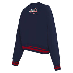 Washington Capitals Pro Standard Women's Area Code Cropped Pullover Sweatshirt - NHL Sweatshirts