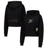 Pittsburgh Penguins Pro Standard Women's Jewels Cropped Pullover Hoodie - NHL Hoodies
