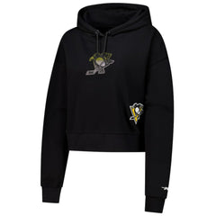 Pittsburgh Penguins Pro Standard Women's Jewels Cropped Pullover Hoodie - NHL Hoodies