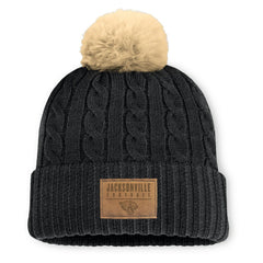 Jacksonville Jaguars Women's Cable Knit Cuffed Hat with Pom | NFL Outlet