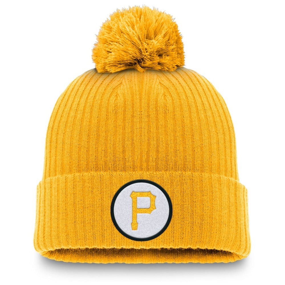 Pittsburgh Pirates Nike Cooperstown Collection Patch Cuffed Knit Hat with Pom - MLB Hats