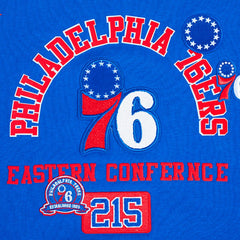 Royal Philadelphia 76ers Pro Standard Women's Area Code Cropped Pullover Sweatshirt | NBA