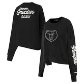 Black Memphis Grizzlies Pro Standard Women's Paint The City Cropped Pullover Sweatshirt | NBA