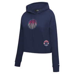 Navy Washington Wizards Pro Standard Women's Jewels Cropped Pullover Hoodie | NBA