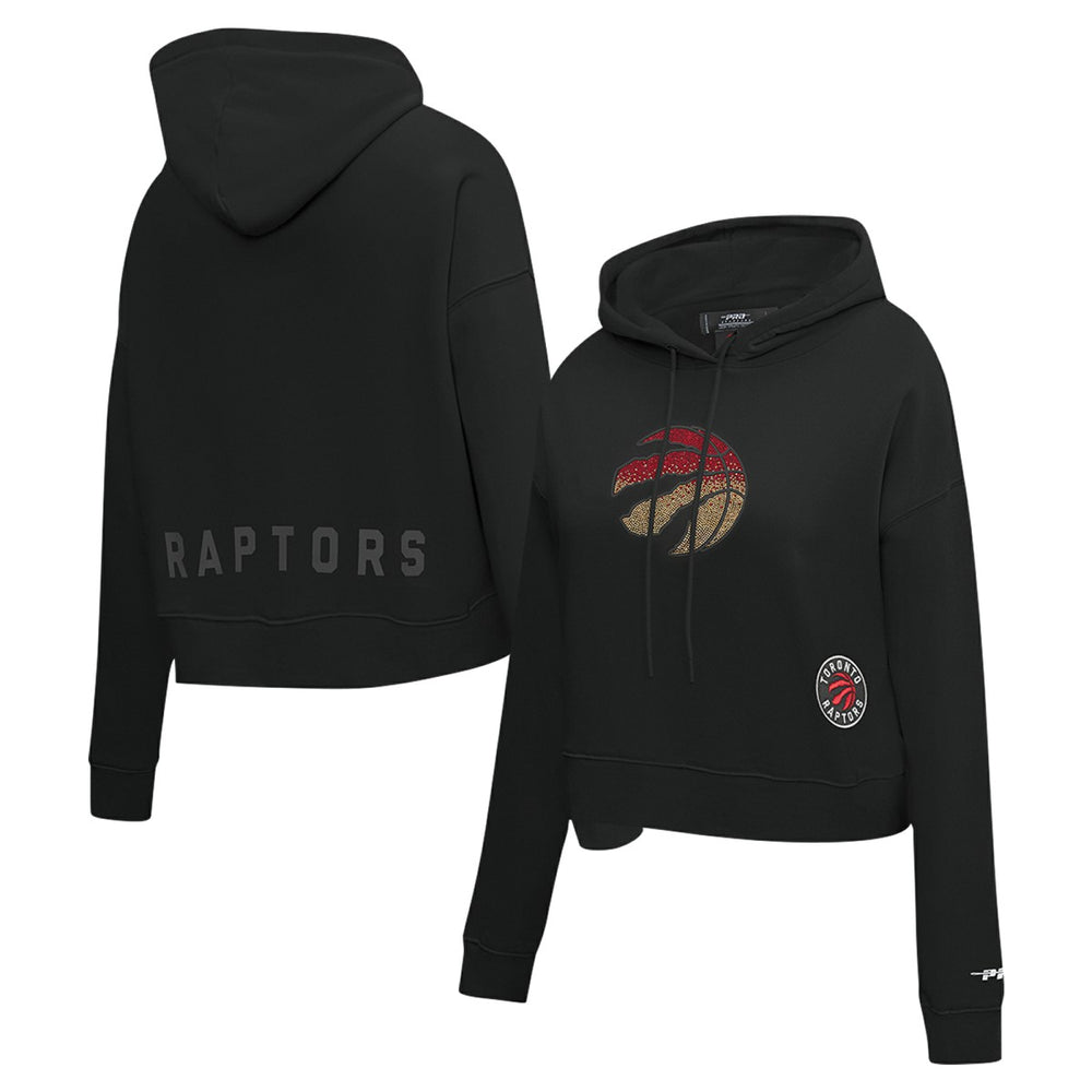 Black Toronto Raptors Pro Standard Women's Jewels Cropped Pullover Hoodie | NBA
