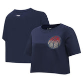 Navy Washington Wizards Pro Standard Women's Jewels Boxy Cropped T-Shirt | NBA