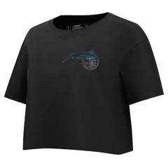Black Orlando Magic Pro Standard Women's Jewels Boxy Cropped T-Shirt | NBA