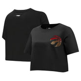 Black Toronto Raptors Pro Standard Women's Jewels Boxy Cropped T-Shirt | NBA