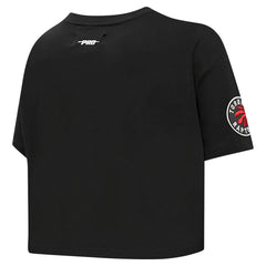 Black Toronto Raptors Pro Standard Women's Jewels Boxy Cropped T-Shirt | NBA