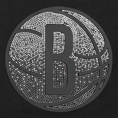 Black Brooklyn Nets Pro Standard Women's Jewels Boxy Cropped T-Shirt | NBA