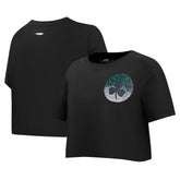 Black Boston Celtics Pro Standard Women's Jewels Boxy Cropped T-Shirt | NBA