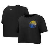 Black Golden State Warriors Pro Standard Women's Jewels Boxy Cropped T-Shirt sale | NBA