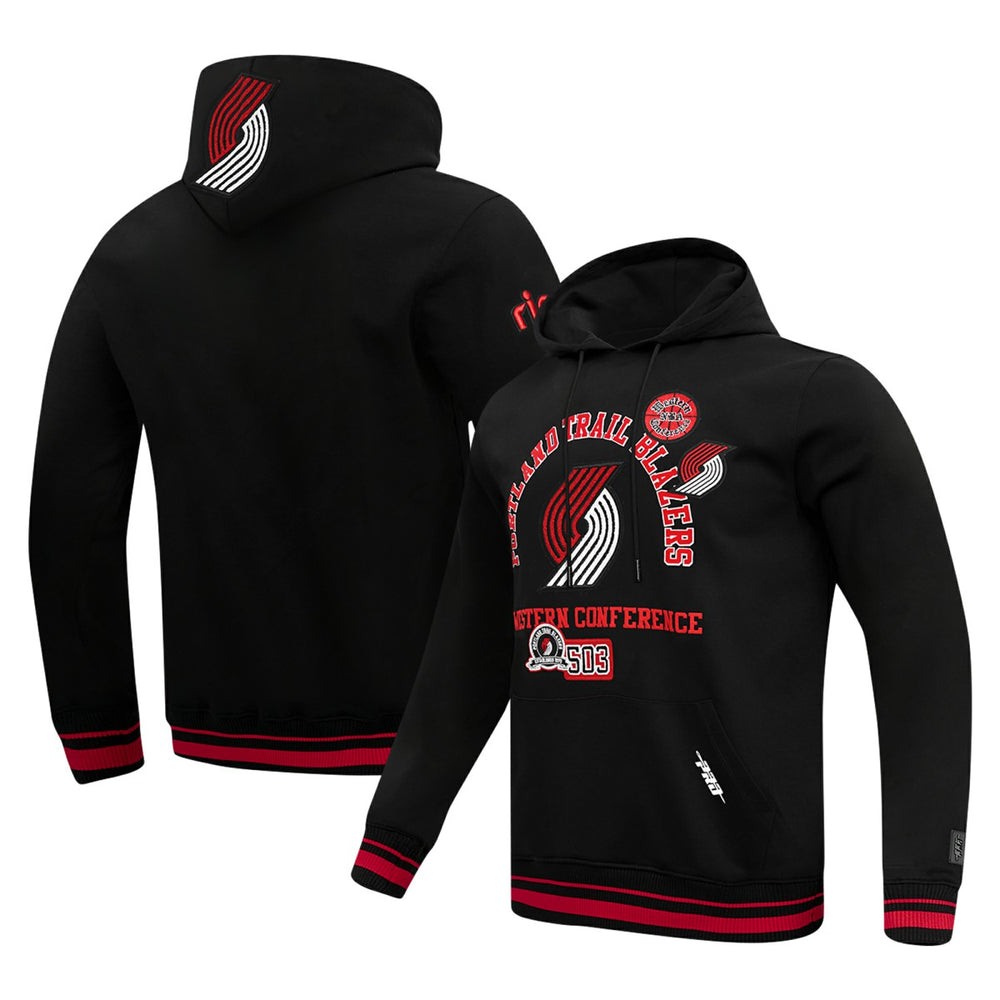 Black Portland Trail Blazers Pro Standard Area Code Pullover Hoodie | NBA