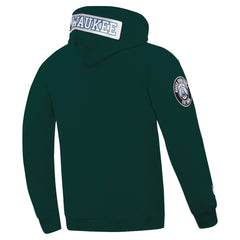 Hunter Green Milwaukee Bucks Pro Standard Split Logo Pullover Hoodie | NBA