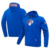 Blue New York Knicks Pro Standard Split Logo Pullover Hoodie | NBA