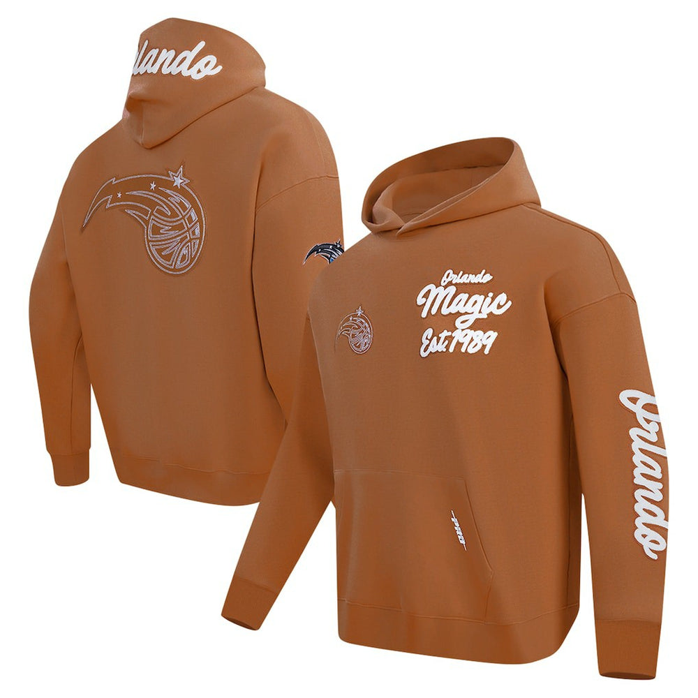 Brown Orlando Magic Pro Standard Paint the City Drop Shoulder Pullover Hoodie | NBA