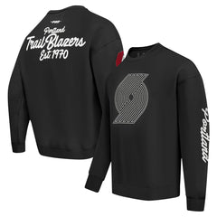 Black Portland Trail Blazers Pro Standard Paint the City Pullover Sweatshirt | NBA
