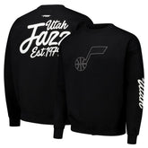 Black Utah Jazz Pro Standard Paint the City Drop Shoulder Sweatshirt | NBA