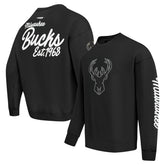 Black Milwaukee Bucks Pro Standard Paint the City Drop Shoulder Sweatshirt | NBA