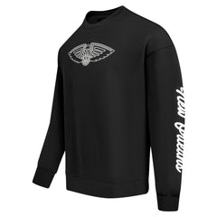 Black New Orleans Pelicans Pro Standard Paint the City Drop Shoulder Sweatshirt | NBA