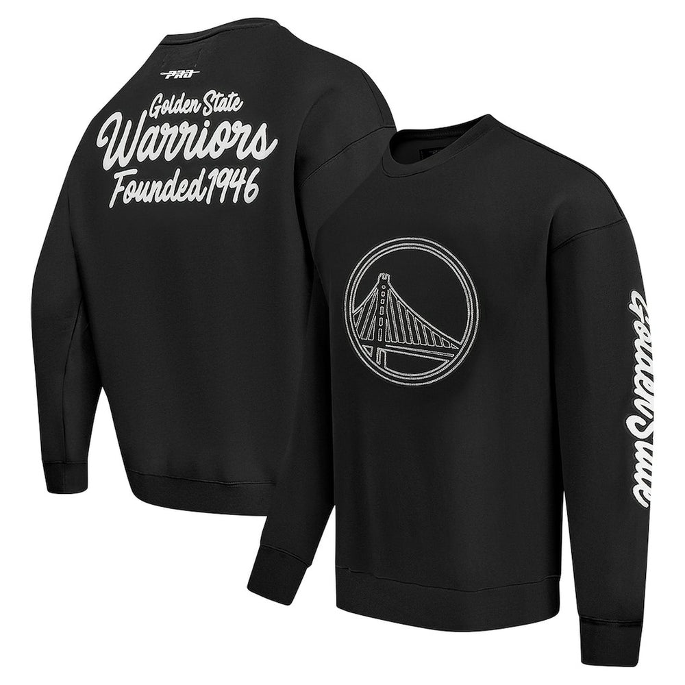 Black Golden State Warriors Pro Standard Paint the City Drop Shoulder Sweatshirt sale | NBA
