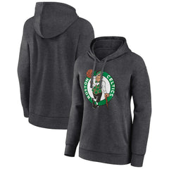 Charcoal Boston Celtics Women's Primary Logo Pullover Hoodie | NBA